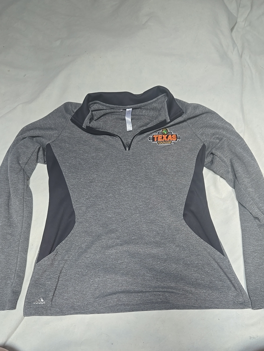 Adidas Texas Roadhouse Gray Quarter-Zip Pullover
